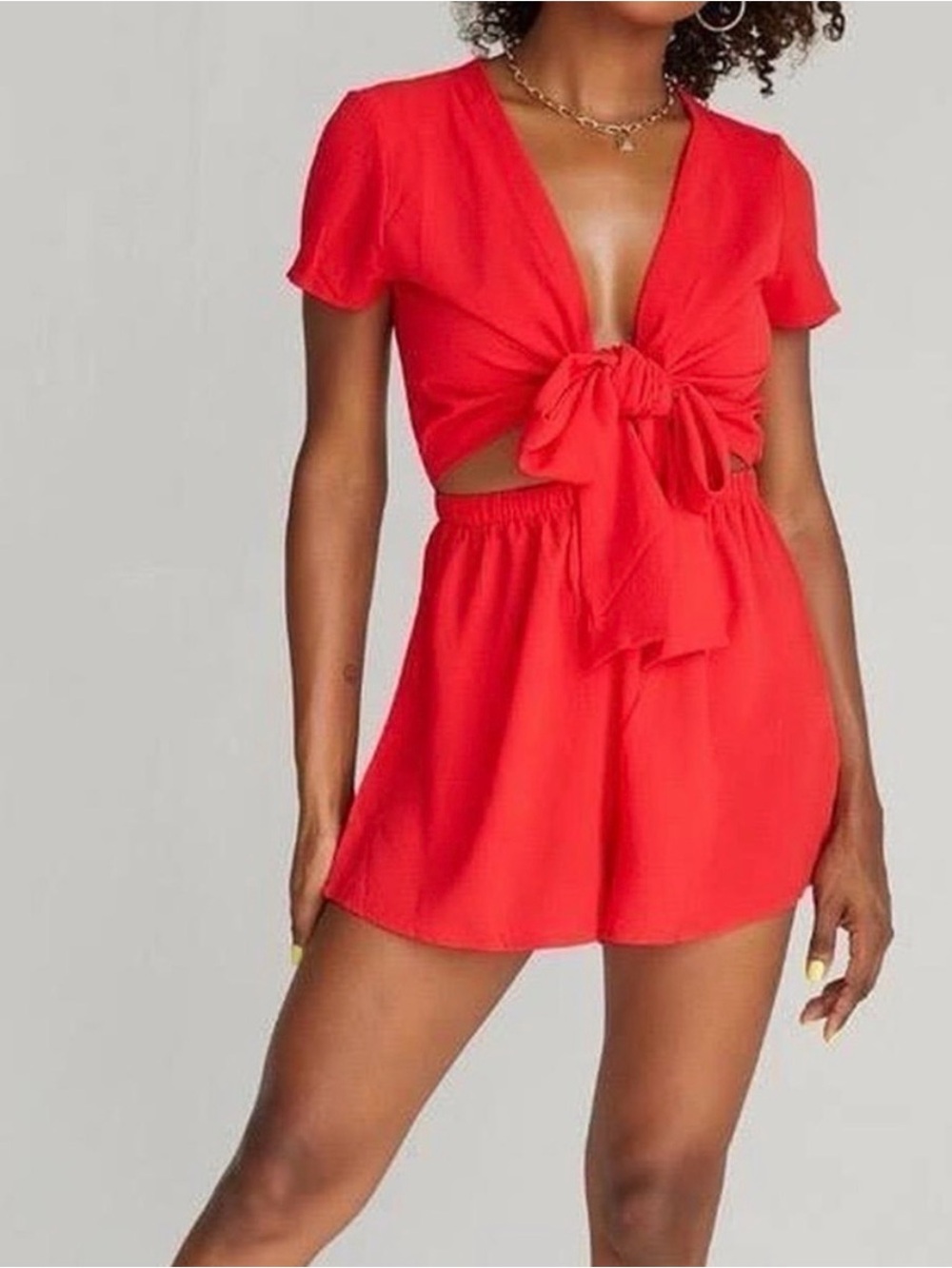 Princess Polly Sweet Sahara Tie Front playsuit romper